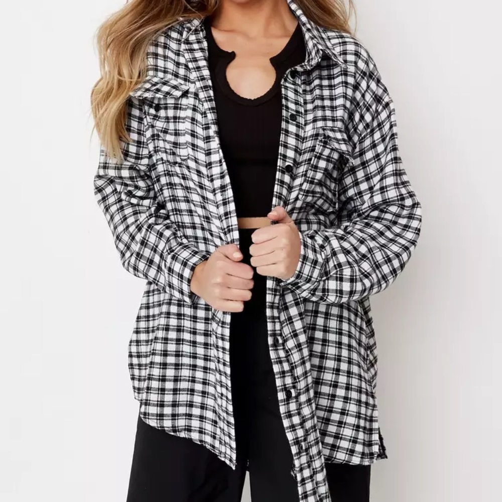 Missguided checkered flannel
